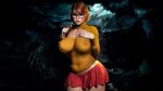  erect_nipples_under_clothes glasses huge_breasts miniskirt scooby-doo sweater thighs velma_dinkley 