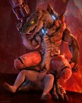 1girl 2018 3d_(artwork) 4:5 alien anthro anthro_penetrated armor averyhyena balls big_dom_small_sub biped claws digital_media_(artwork) dominant duo erection fangs female_on_human female_on_top female_penetrated genitals gun high_res human human_on_anthro human_penetrating human_penetrating_anthro interspecies larger_female larger_penetrated lizard male male/female male_on_anthro male_on_bottom male_penetrating male_penetrating_female mammal nude on_bottom on_top open_mouth penetration penile penile_penetration penis penis_in_pussy pussy quake ranged_weapon reptile reverse_cowgirl_position scalie sex size_difference smaller_male smile sorlag source_filmmaker teeth tongue vaginal vaginal_penetration weapon yellow_eyes