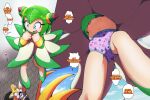  1girl cosmo_the_seedrian euf-dreamer fox frilly_panties frilly_underwear male miles_&quot;tails&quot;_prower panties purple_underwear sega sega sonic_x tagme underwear undies upskirt 