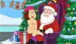  ass breasts erect_nipples family_guy glasses hat meg_griffin nude santa_claus thighs 