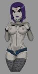  1girl dc_comics purple_hair raven_(dc) sunsetriders7 teen_titans topless 