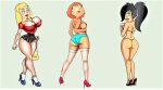  american_dad ass big_boob_june breasts crossover erection family_guy hayley_smith high_heels lois_griffin miniskirt shaved_pussy stockings thighs thong 