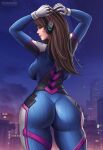  1girl alluring big_breasts breasts d.va_(overwatch) flowerxl high_res long_hair overwatch patreon patreon_paid patreon_reward solo_female video_game_character video_game_franchise 