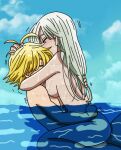  1boy 1girl blonde_hair breasts canon_couple elizabeth_liones hugging meliodas nanatsu_no_taizai sex silver_hair 