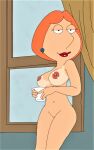  ass breasts erect_nipples family_guy lois_griffin nude shaved_pussy tan_line thighs 