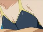 1boy 1girl animated anime breasts cap competition_swimsuit ecchi female gif girls_high joshi_kousei loop lowres male/female one-piece_swimsuit qvga screencap swimsuit takahashi_eriko