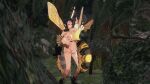  16:9_aspect_ratio 1futa 1girl antennae anthro anthro_on_anthro ass bee bee_girl black_shoes breasts brown_hair creepy forest futanari futanari_on_female futanari_with_female halloween horror light-skinned_female light-skinned_futanari looking_at_partner looking_away medium_breasts medium_hair monster_girl outside partially_clothed pointy_ears sex shoes standing standing_sex striped_legwear stripes testicle vaginal vaginal_penetration wings 