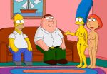  breasts family_guy homer_simpson lois_griffin marge_simpson nipples peter_griffin pussy the_simpsons wvs yellow_skin 