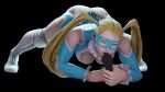  blonde_hair blue_eyes face_down_ass_up jack-o_pose looking_at_viewer microphone rainbow_mika street_fighter 