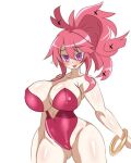 big_breasts bimbo bitch breasts demon_girl disgaea dismania horny huge_breasts looking_at_viewer milf pink_hair sexy succubus