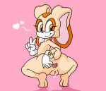 1girl absurd_res anthro anus bodily_fluids cream_the_rabbit dat_ass dop doplino female_only furry gaping gaping_anus genital_fluids genitals gesture gloves handwear high_res lagomorph leporid looking_back mammal nipple nude pink_background presenting presenting_pussy pussy pussy_juice rabbit sega shadow simple_background small_breasts solo_female sonic_the_hedgehog_(series) spread_legs spreading team_pervy v yellow_body