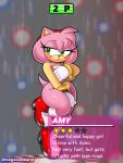  1girl anthro blush boots breasts covered_nipples covering covering_breasts covering_crotch gloves green_eyes hedgehog nude nude nude_female pink_hair sega short_hair solo_female solo_focus sonic_the_hedgehog_(series) wide_hips 