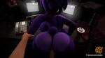  1boy 1girl big_breasts big_penis bonnie_(fnia) bouncing_ass bubble_butt doggy_position five_nights_in_anime from_behind male_pov moaning purple_hair red_eyes sfrogue thick_thighs vaginal_penetration 