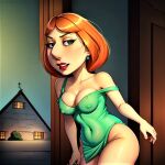 ai_generated ass breasts dress erect_nipples_under_clothes family_guy lois_griffin thighs 