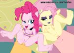  2_girls breasts equestria_girls fluttershy nude pinkie_pie ponetan 