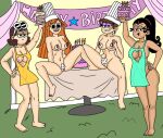 1girl 4girls aged_up apron_only carlota_casagrande feet happy_birthday leon_pazchowder luna_loud naked_apron reggie_abbott the_casagrandes the_loud_house thicc_qt twelve_forever whipped_cream whipped_cream_on_pussy