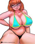  big_breasts bra glasses panties scooby-doo thick_thighs velma_dinkley 