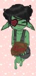chocolate goblin green_skin heart muschelshreck original original_character pointed_ears sheru_the_goblin valentine
