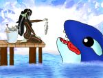 beach commander_shiki fish muschelshreck not_porn oma_the_orcane original original_character scuba suit water