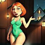  ai_generated breasts dress erect_nipples_under_clothes family_guy lois_griffin thighs 