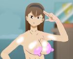 bad_anatomy blue_sister(pa) brown_hair coletteuwu confused huge_breasts pedro_araujo youtube