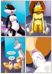  anthro bbmbbf bugs_bunny comic lola_bunny looney_tunes palcomix penelope_pussycat tina_russo toon.wtf triple_kiss warner_brothers what_goes_on_in_the_girls&#039;_locker_room_(comic) yuri 