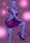  asari ass big_ass blown_kiss classy dress liara_t&#039;soni mass_effect no_panties sexy thick_thighs 
