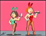  breasts bunny_girl bunnysuit family_guy high_heels lois_griffin meg_griffin pantyhose thighs 