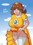  big_breasts breasts futanari princess_daisy super_mario_bros. tease 