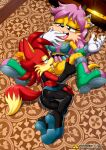  2_girls ass bbmbbf blush bow breasts earrings female_only fiona_fox horny mina_mongoose mobius_unleashed palcomix purple_hair pussylicking red_fur red_hair sega sonic_*(series) sonic_the_hedgehog_(series) yellow_fur yuri 