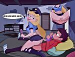  1boy 1girl ass blonde_hair blue_eyes brown_eyes brown_hair canon_couple cleavage girl_on_top marco_diaz penis_in_pussy pussy reverse_cowgirl_position sex soulcentinel star_butterfly star_vs_the_forces_of_evil vaginal 