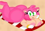  1girl 3barts amy_rose anthro ass beach big_ass big_breasts breasts bubble_butt dat_ass dumptruck_ass erect_nipples fat_ass female_only furry hedgehog huge_ass huge_breasts large_ass looking_at_viewer lying lying_on_stomach nipples nude nude_female sand sega sexy sexy_ass sexy_body sexy_breasts sexy_pose smile sonic_the_hedgehog_(series) thick_ass thick_thighs thunder_thighs wide_hips 