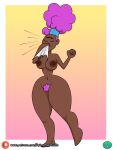  1girl 1girls big_breasts clone_high closed_eyes completely_nude completely_nude_female dark-skinned_female dark_skin female_focus female_only harriet_tubman long_hair naked_female nude nude nude_female purple_hair purple_pubic_hair spicypop thick_thighs wide_hips 