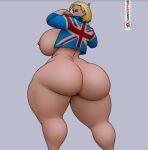  1girl ahoge alluring ass big_ass big_breasts blonde blue_eyes breasts british bubble_butt cammy_white capcom caucasian chubby curvy dayum dumptruck_ass exposed_breasts fat_ass from_behind gigantic_ass gigantic_breasts hourglass_figure huge_ass huge_breasts hyper_ass jacket legs looking_back massive_ass mostly_nude open_jacket parted_lips pawg posing round_ass sexy sideboob slut smelly_ass someshittysketches standing street_fighter thick thick_ass thick_thighs wide_hips 