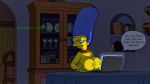  big_breasts flashing laptop marge_simpson nipples the_simpsons 