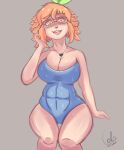 1girl ahe_gao ass big_breasts breasts female_focus female_only lirinvt looking_at_viewer orange_eyes orange_hair simple_background thick_thighs thighs twitch twitter virtual_youtuber youtube youtube_hispanic youtuber