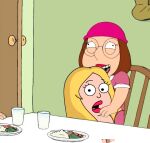  american_dad crossover family_guy francine_smith lesbian licking meg_griffin 