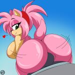  1boy 1girl amy_rose anthro areola ass big_ass big_breasts breast clothed clothing dat_ass duo erection erection_under_clothing eulipotyphlan female furry heart hedgehog high_res hot_dogging huge_ass male male/female mammal nipple nr_ac nude puffy_areola sega sex sideboob sonic_the_hedgehog_(series) 