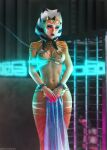 3d 3d_(artwork)therealzoh ahsoka_tano chain lingerie looking_down only_female semi_nude star_wars