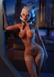  3d 3d_(artwork) ahsoka_tano ai_generated breasts looking_at_viewer nude nude_female orange_skin star_wars tattoo therealzoh 