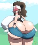  1girl ass ass_cleavage breasts bubble_ass bubble_butt butt_crack dat_ass female_only full_of_gas full_of_milk hilda_(pokemon) huge_ass huge_breasts human human_only hyper hyper_ass hyper_breasts hyper_thighs nintendo pokemon pokemon_bw roga14 sexy sexy_ass sexy_body sexy_breasts smelly_ass solo_female thick_ass thick_thighs tight_clothing wide_hips 