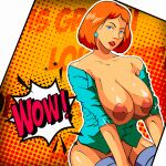  big_breasts cartoon_milf erect_nipples family_guy huge_breasts large_areolae lois_griffin neophitebyte no_bra stockings thighs 