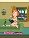  blackzacek completely_nude_female family_guy housewife lois_griffin reading_book redhead 