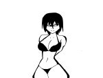 1girl ass big_ass big_breasts bra breasts goth goth_girl panties thick_thighs