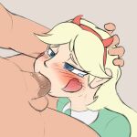  1boy 1girl blonde_hair blue_eyes canon_couple couple fellatio horns marco_diaz oral penis_in_mouth star_butterfly star_vs_the_forces_of_evil 