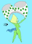 1girl ass barefoot between_buttocks blonde_hair bouncing_breasts boxer_briefs boxers_(clothing) breasts cartoon_network completely_nude completely_nude_female frostbiteboi gem_(species) peridot peridot_(steven_universe) spongebob_movie_reference steven_universe