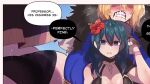 1boy 1girl animated bikini black_bikini black_swimsuit byleth_(female) byleth_(fire_emblem) byleth_(fire_emblem)_(female) clothed_female comic_dub dimitri_alexandre_blaiddyd female fire_emblem fire_emblem:_three_houses fire_emblem_heroes large_breasts long_hair male nyantcha sound straight swimsuit tagme teal_hair thiccwithaq video video_game_character video_game_franchise voice_acted webm