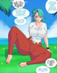  1girl big_breasts breasts bulma_brief dragon_ball dragon_ball_z huge_ass huge_breasts jay-marvel thick thick_thighs voluptuous wide_hips 