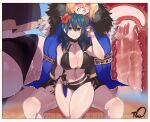 1girl after_anal beach big_breasts bikini bikini_aside black_bikini breasts byleth_(female) byleth_(fire_emblem) byleth_(fire_emblem)_(female) cum cum_in_pussy cum_in_uterus cum_inside dimitri_alexandre_blaiddyd fire_emblem fire_emblem:_three_houses from_behind legs_together light-skinned_male light_skin long_hair male nyantcha offscreen_character open_mouth penis public sex swimming_trunks swimsuit teal_hair thiccwithaq uterus vaginal vaginal_penetration vaginal_sex video_game_character video_game_franchise wide_hips x-ray