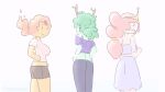  3_girls adventure_time animated female_only flame_princess gif huntress_wizard looking_at_viewer looking_back melieconiek mooning princess_bubblegum 